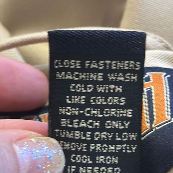 Duluth Trading Co Beige Bomber Jacket Coat Full Zip Size M Medium Rayon Blend - Picture 9 of 10